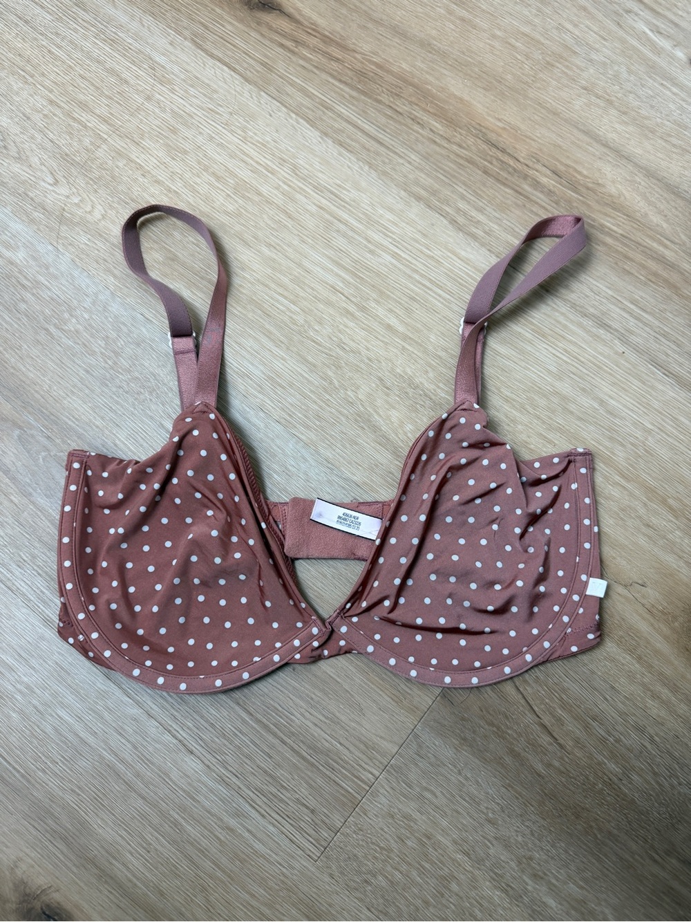 Victoria's Secret Dusty Rose Polka Dot Underwire Bra